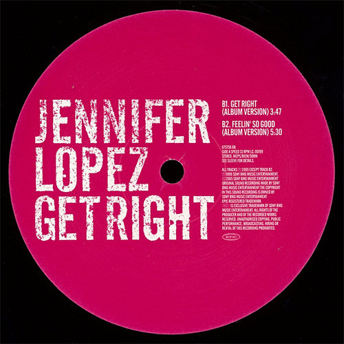 Jennifer Lopez - Get Right (12" Tweedehands) - Discords.nl