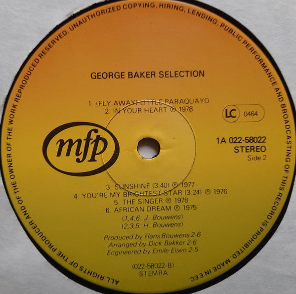 George Baker Selection - Sing A Song Of Love (LP Tweedehands) - Discords.nl