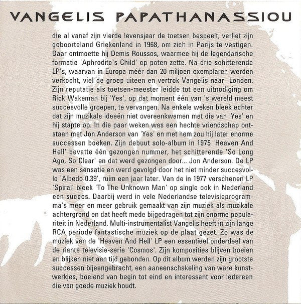 Vangelis - Greatest Hits (CD Tweedehands) - Discords.nl