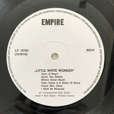 Bob Dylan - Little White Wonder - Empire Label (LP Tweedehands) - Discords.nl