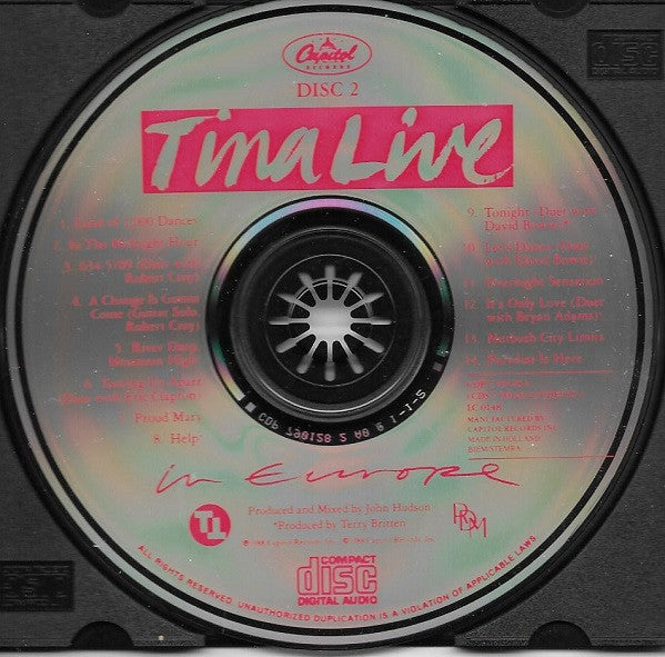 Tina Turner - Tina Live In Europe (CD Tweedehands) - Discords.nl