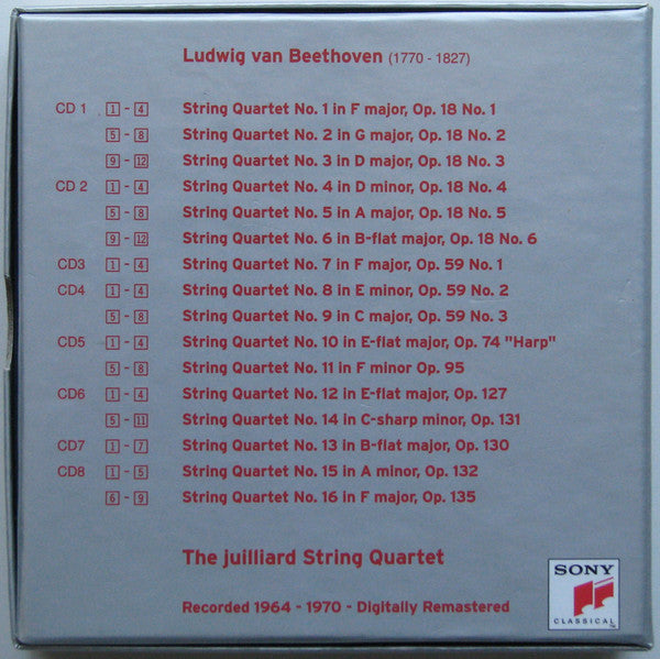Ludwig van Beethoven, Juilliard String Quartet - Complete String Quartets - The Celebrated Recording 1964 - 1970 (CD) - Discords.nl