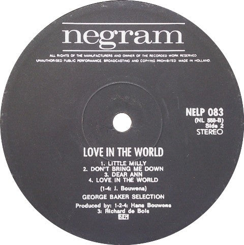 George Baker Selection - Love In The World (LP Tweedehands) - Discords.nl