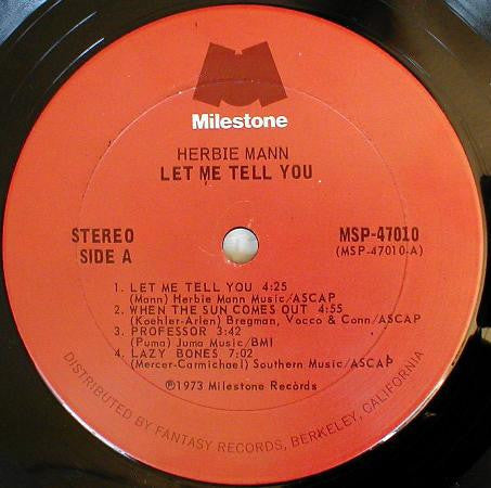 Herbie Mann - Let Me Tell You (LP Tweedehands) - Discords.nl