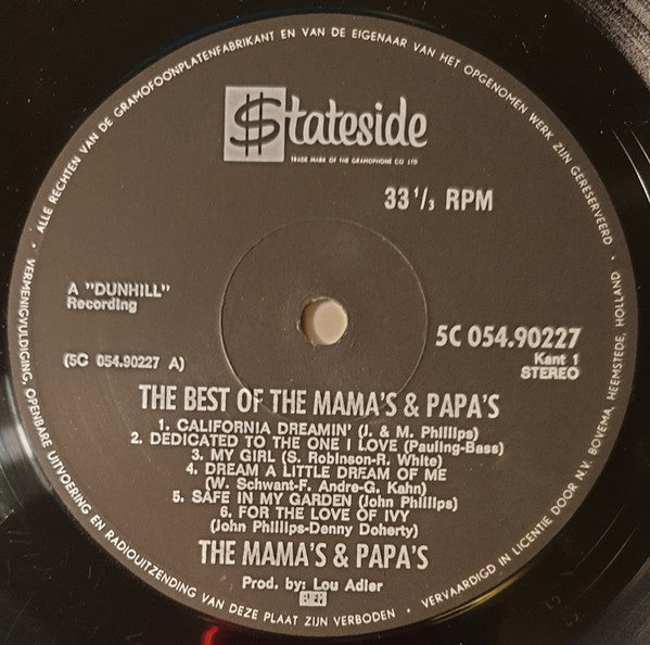 Mamas & The Papas, The - The Best Of The Mama's & Papa's (LP Tweedehands) - Discords.nl