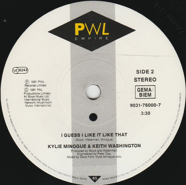Kylie Minogue & Keith Washington - If You Were With Me Now (7-inch Single Tweedehands) - Discords.nl