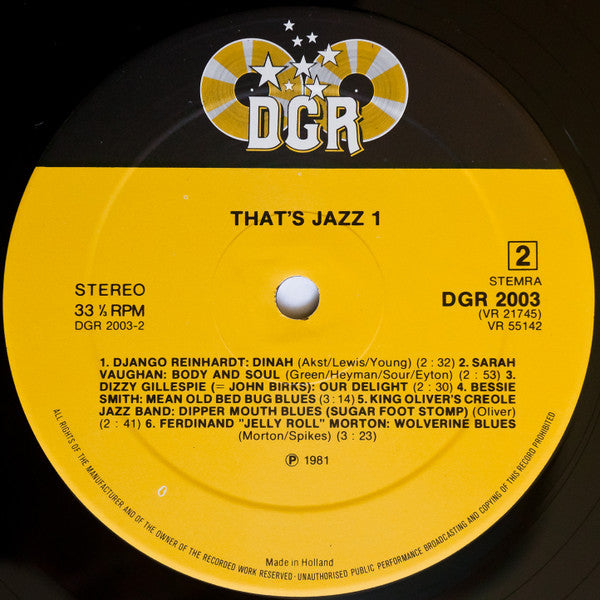 Various - That's Jazz 1 (LP Tweedehands) - Discords.nl