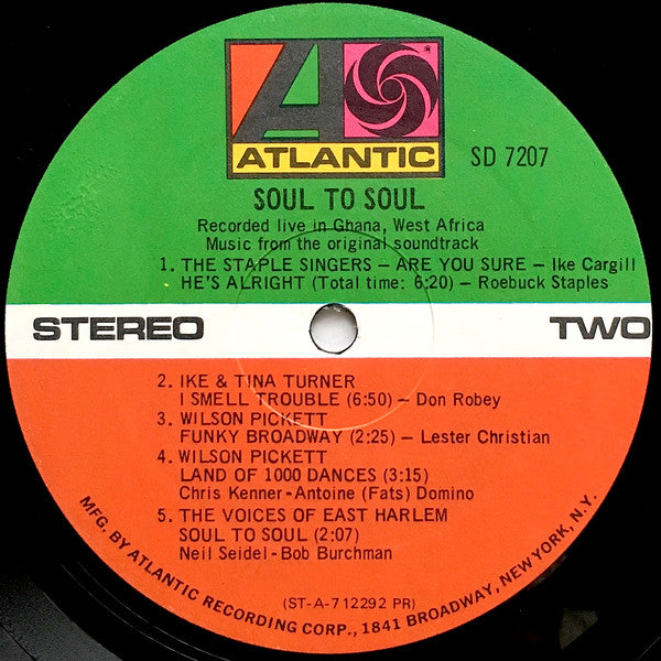 Various - Soul To Soul (Music From The Original Soundtrack - Recorded Live In Ghana, West Africa) (LP Tweedehands) - Discords.nl