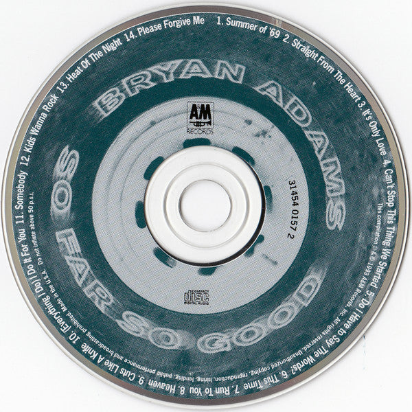 Bryan Adams - So Far So Good (CD) - Discords.nl