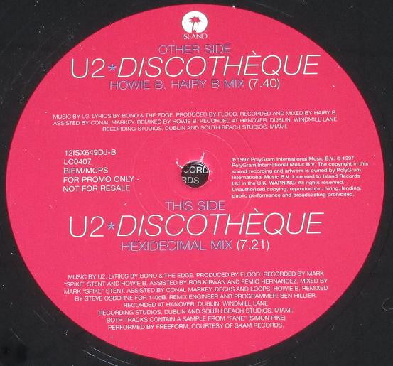 U2 - Discothèque (12" Tweedehands) - Discords.nl