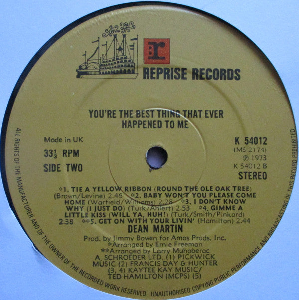 Dean Martin - You're The Best Thing That Ever Happened To Me (LP Tweedehands) - Discords.nl