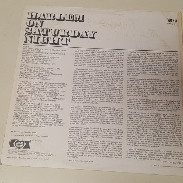 Various - Harlem On Saturday Night (LP Tweedehands) - Discords.nl