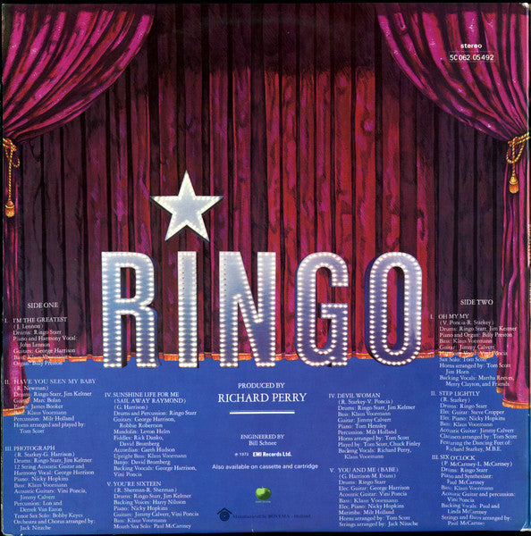 Ringo Starr - Ringo (LP Tweedehands) - Discords.nl
