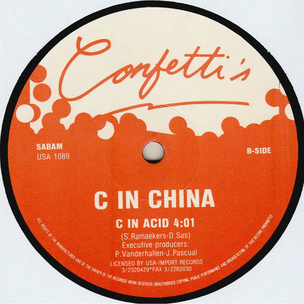 Confetti's - C In China (Acid Remix) (12" Tweedehands) - Discords.nl