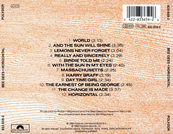 Bee Gees - Horizontal (CD) - Discords.nl