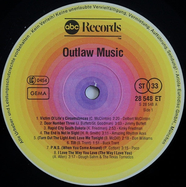 Various - Outlaw Music (LP Tweedehands) - Discords.nl