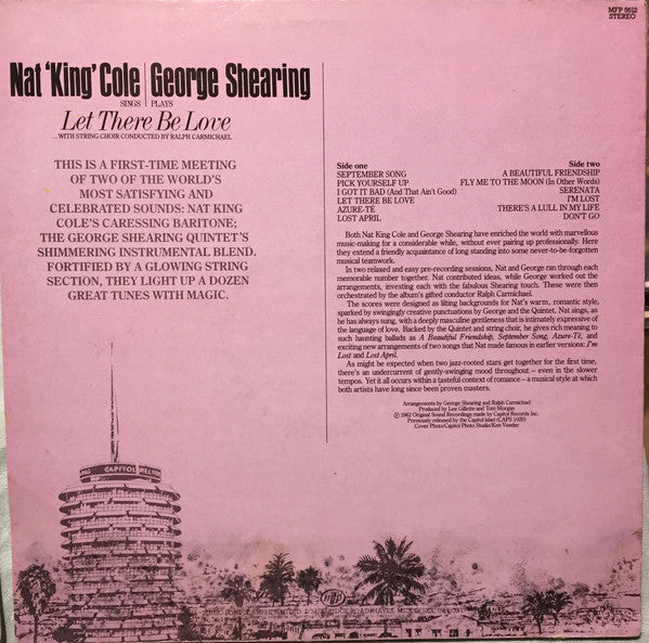 Nat King Cole & George Shearing - Nat King Cole Sings / George Shearing Plays Let There Be Love (LP Tweedehands) - Discords.nl