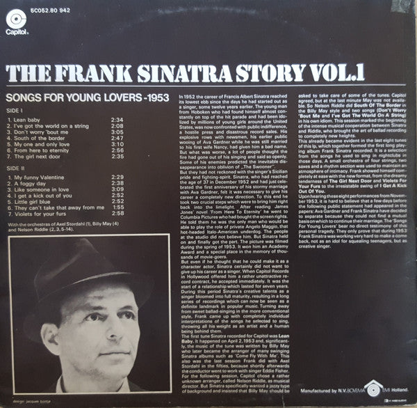 Frank Sinatra - The Frank Sinatra Story Vol. 1 - Songs For Young Lovers (LP Tweedehands) - Discords.nl