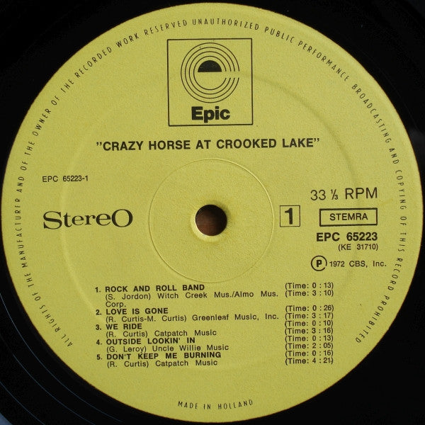 Crazy Horse - At Crooked Lake (LP Tweedehands) - Discords.nl