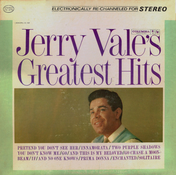 Jerry Vale - Jerry Vale's Greatest Hits (LP Tweedehands) - Discords.nl
