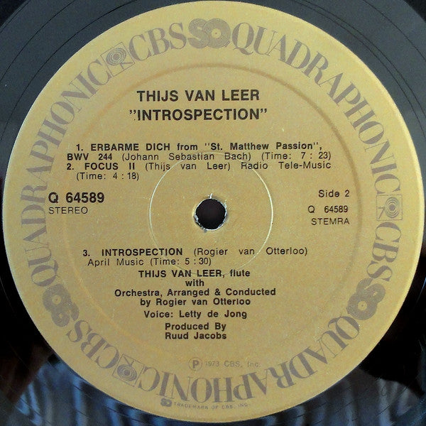 Thijs Van Leer - Introspection (LP Tweedehands) - Discords.nl