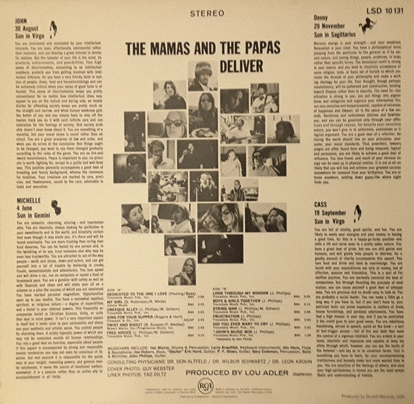 Mamas & The Papas, The - Deliver (LP Tweedehands) - Discords.nl