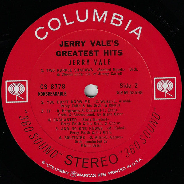 Jerry Vale - Jerry Vale's Greatest Hits (LP Tweedehands) - Discords.nl