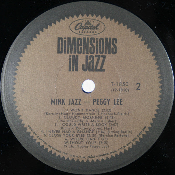 Peggy Lee - Mink Jazz (LP Tweedehands) - Discords.nl