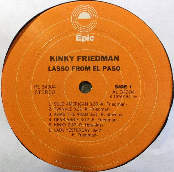 Kinky Friedman - Lasso From El Paso (LP Tweedehands) - Discords.nl