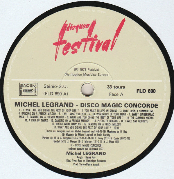 Michel Legrand - Disco Magic Concorde (LP Tweedehands) - Discords.nl