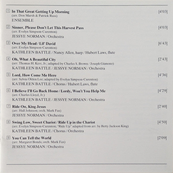 Kathleen Battle, Jessye Norman - Spirituals In Concert Chorus  And Spirituals In Concert Orchestra Conducted By James Levine (2) - Spirituals In Concert (CD Tweedehands) - Discords.nl