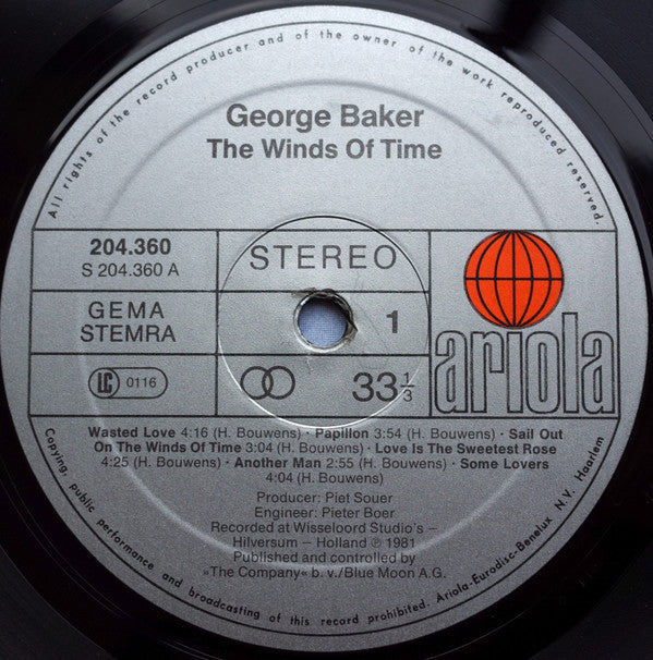 George Baker - The Winds Of Time (LP Tweedehands) - Discords.nl