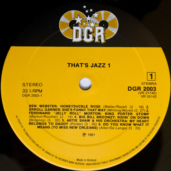 Various - That's Jazz 1 (LP Tweedehands) - Discords.nl