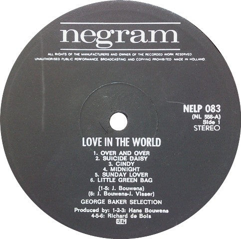 George Baker Selection - Love In The World (LP Tweedehands) - Discords.nl