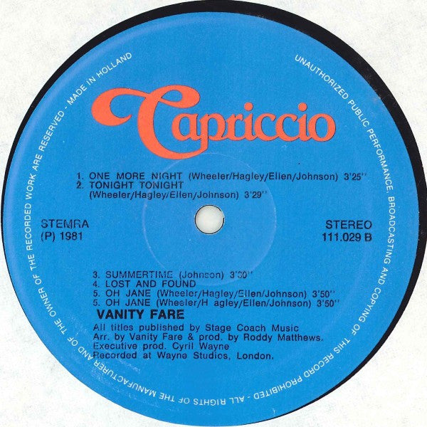 Vanity Fare - Vanity Fare (LP Tweedehands) - Discords.nl
