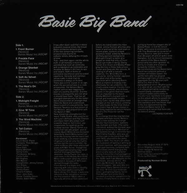 Count Basie - Basie Big Band (LP Tweedehands) - Discords.nl