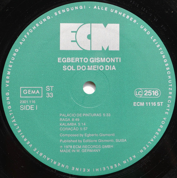 Egberto Gismonti - Sol Do Meio Dia (LP Tweedehands) - Discords.nl