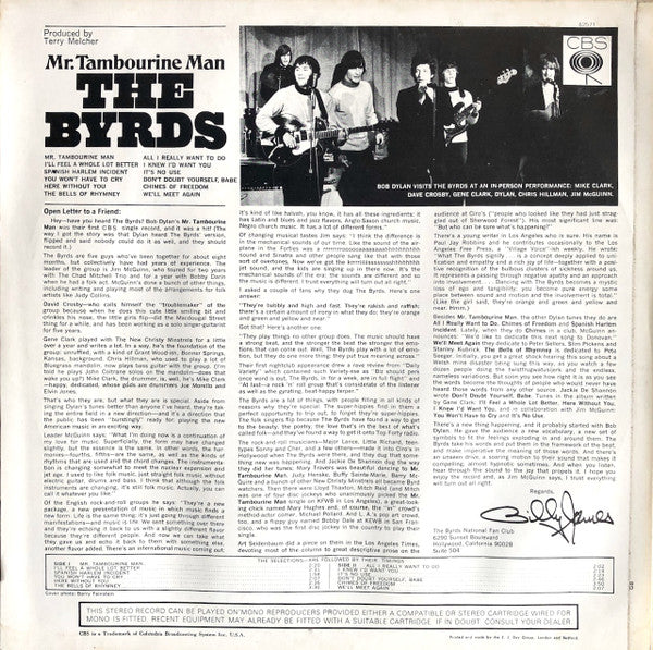 Byrds, The - Mr. Tambourine Man (LP Tweedehands) - Discords.nl