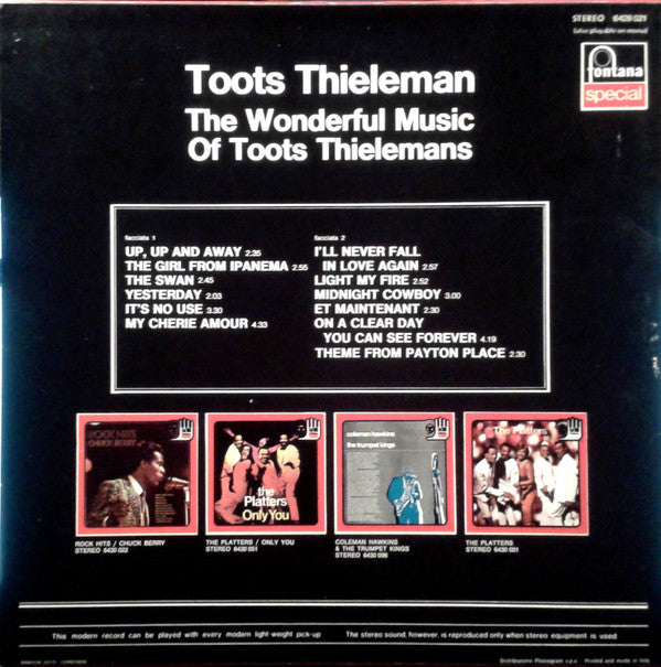 Toots Thielemans - The Wonderful Music Of Toots Thielemans (LP Tweedehands) - Discords.nl