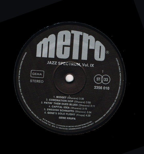 Gene Krupa - Jazz Spectrum Vol. 9 (LP Tweedehands) - Discords.nl