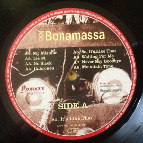 Joe Bonamassa - So It's Like That (LP) - Discords.nl
