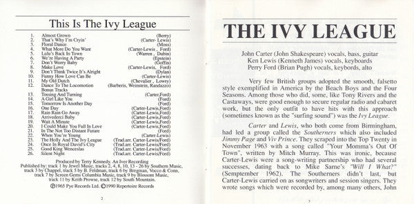 Ivy League, The - This Is The Ivy League (CD Tweedehands) - Discords.nl