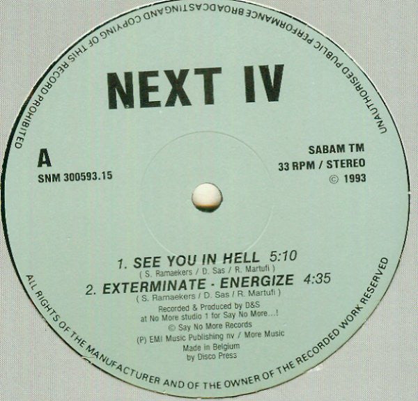 Next - See You In Hell (12" Tweedehands) - Discords.nl