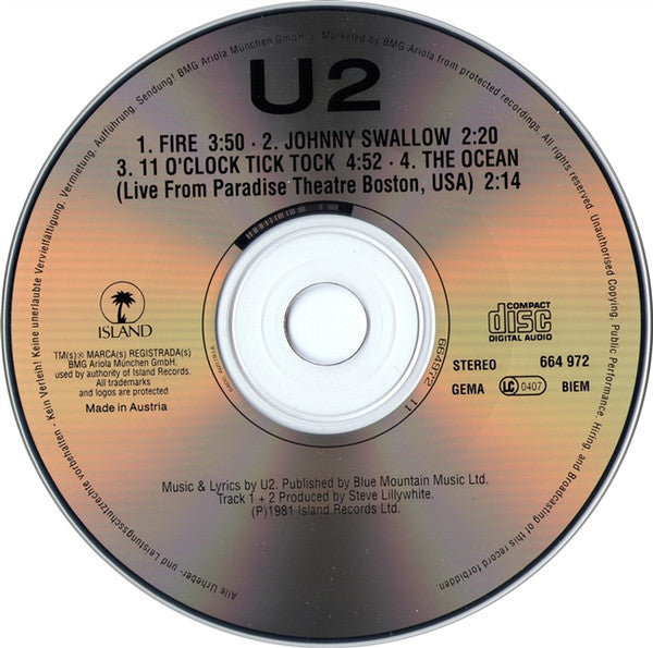 U2 - R.O.K. (Fire) (CD Tweedehands) - Discords.nl