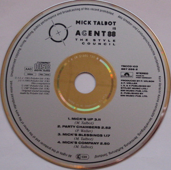 Style Council, The - Mick Talbot Is Agent 88 (CD Tweedehands) - Discords.nl