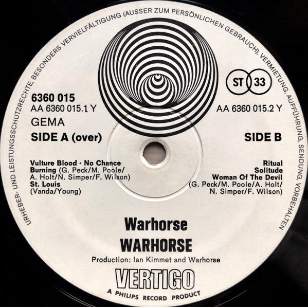 Warhorse - Warhorse (LP Tweedehands) - Discords.nl