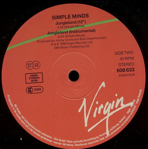 Simple Minds - Ghostdancing / Jungleland (12-inch) - Discords.nl