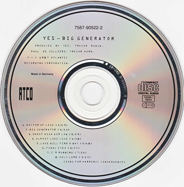 Yes - Big Generator (CD) - Discords.nl