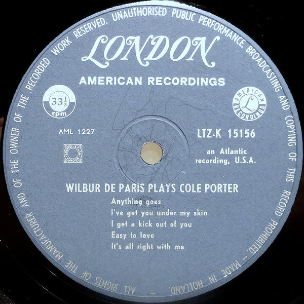 Wilbur De Paris - Plays Cole Porter (LP Tweedehands) - Discords.nl