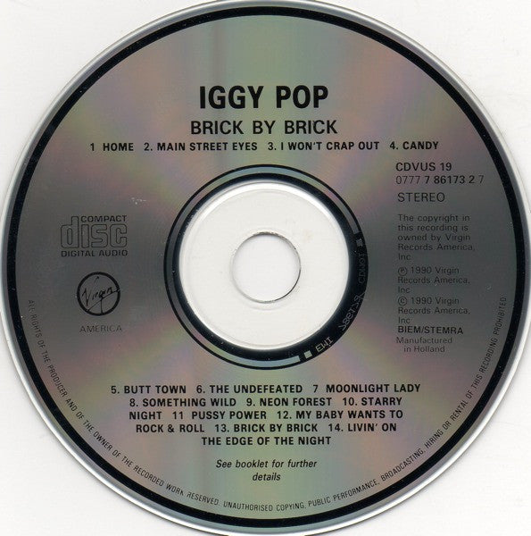 Iggy Pop - Brick By Brick (CD) - Discords.nl